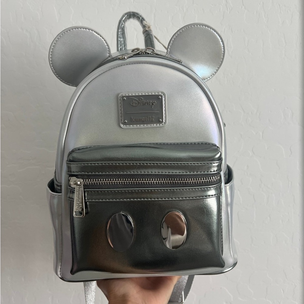Loungefly 100 Years Iridescent Mini Backpack NWT
